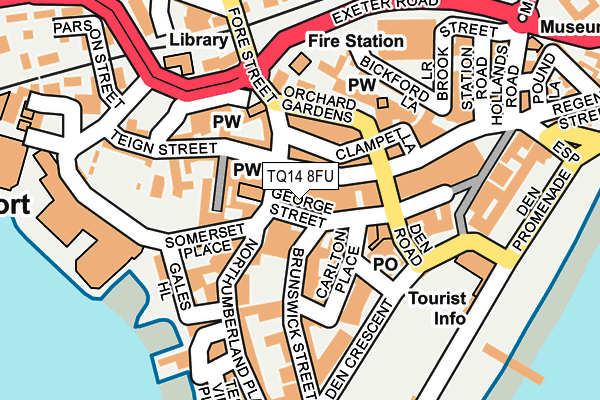 TQ14 8FU map - OS OpenMap – Local (Ordnance Survey) TQ14 8FU map - OS OpenMap – Local (Ordnance Survey)