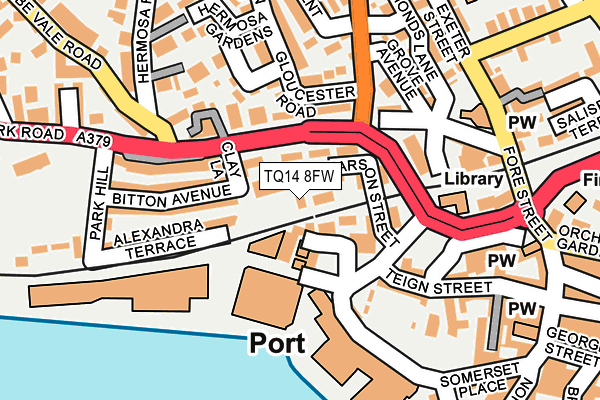 TQ14 8FW map - OS OpenMap – Local (Ordnance Survey)