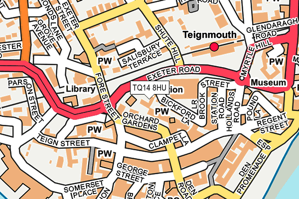 TQ14 8HU map - OS OpenMap – Local (Ordnance Survey)