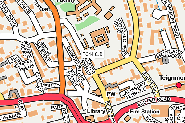 TQ14 8JB map - OS OpenMap – Local (Ordnance Survey) TQ14 8JB map - OS OpenMap – Local (Ordnance Survey)