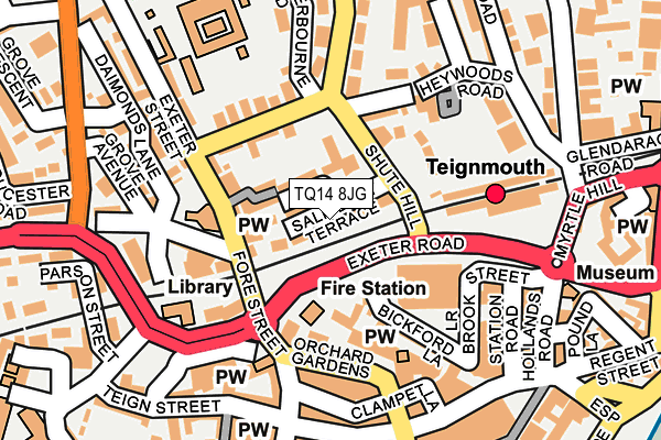 TQ14 8JG map - OS OpenMap – Local (Ordnance Survey) TQ14 8JG map - OS OpenMap – Local (Ordnance Survey)