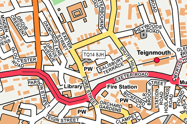 TQ14 8JH map - OS OpenMap – Local (Ordnance Survey) TQ14 8JH map - OS OpenMap – Local (Ordnance Survey)