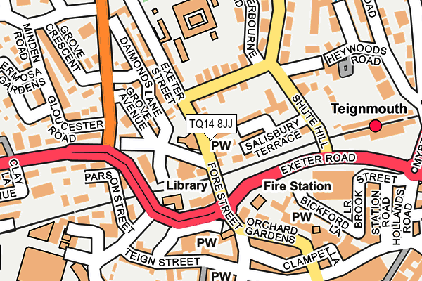 TQ14 8JJ map - OS OpenMap – Local (Ordnance Survey) TQ14 8JJ map - OS OpenMap – Local (Ordnance Survey)
