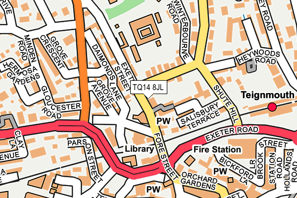 TQ14 8JL map - OS OpenMap – Local (Ordnance Survey) TQ14 8JL map - OS OpenMap – Local (Ordnance Survey)