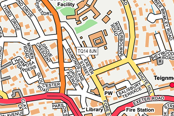TQ14 8JN map - OS OpenMap – Local (Ordnance Survey) TQ14 8JN map - OS OpenMap – Local (Ordnance Survey)