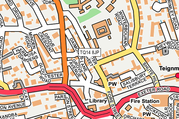 TQ14 8JP map - OS OpenMap – Local (Ordnance Survey) TQ14 8JP map - OS OpenMap – Local (Ordnance Survey)