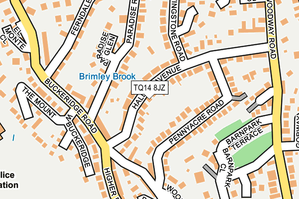 TQ14 8JZ map - OS OpenMap – Local (Ordnance Survey) TQ14 8JZ map - OS OpenMap – Local (Ordnance Survey)
