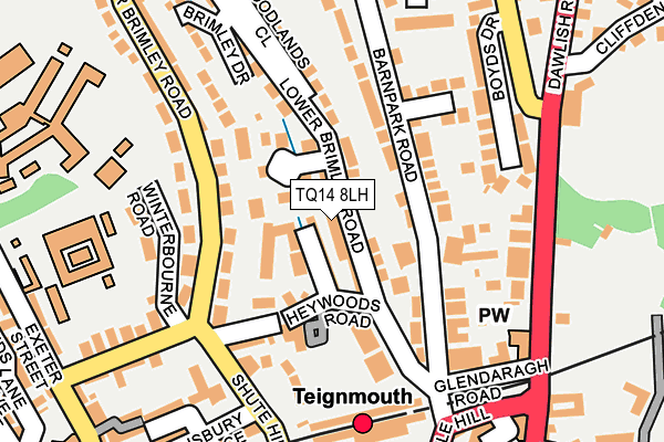 TQ14 8LH map - OS OpenMap – Local (Ordnance Survey) TQ14 8LH map - OS OpenMap – Local (Ordnance Survey)