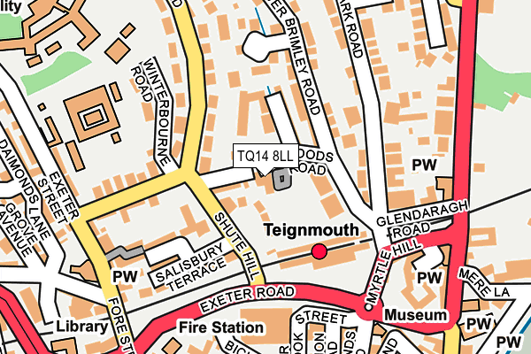 TQ14 8LL map - OS OpenMap – Local (Ordnance Survey) TQ14 8LL map - OS OpenMap – Local (Ordnance Survey)