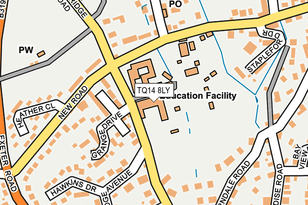 TQ14 8LY map - OS OpenMap – Local (Ordnance Survey)