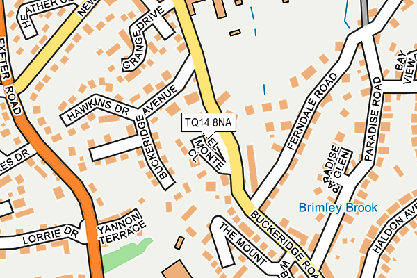 TQ14 8NA map - OS OpenMap – Local (Ordnance Survey) TQ14 8NA map - OS OpenMap – Local (Ordnance Survey)