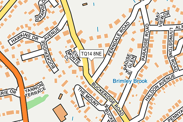 TQ14 8NE map - OS OpenMap – Local (Ordnance Survey) TQ14 8NE map - OS OpenMap – Local (Ordnance Survey)