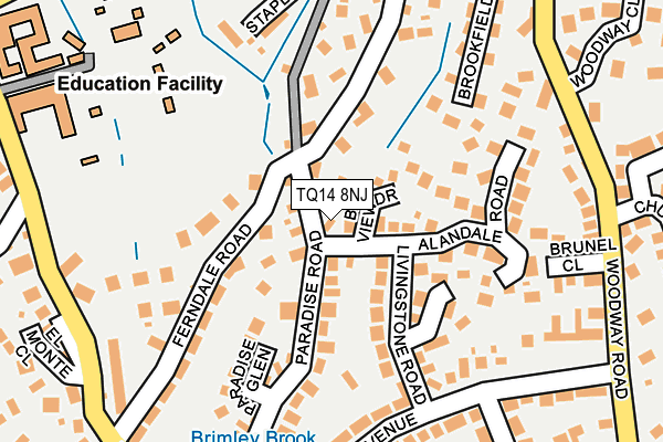 TQ14 8NJ map - OS OpenMap – Local (Ordnance Survey) TQ14 8NJ map - OS OpenMap – Local (Ordnance Survey)