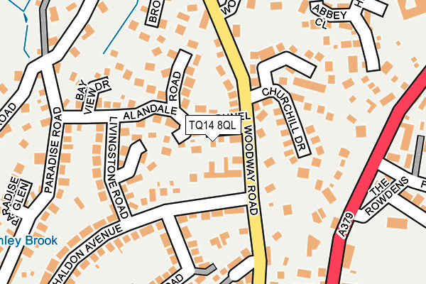 TQ14 8QL map - OS OpenMap – Local (Ordnance Survey) TQ14 8QL map - OS OpenMap – Local (Ordnance Survey)