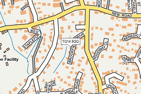 TQ14 8QQ map - OS OpenMap – Local (Ordnance Survey) TQ14 8QQ map - OS OpenMap – Local (Ordnance Survey)