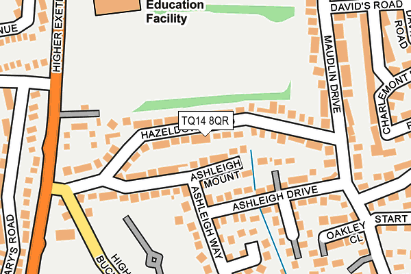 TQ14 8QR map - OS OpenMap – Local (Ordnance Survey) TQ14 8QR map - OS OpenMap – Local (Ordnance Survey)