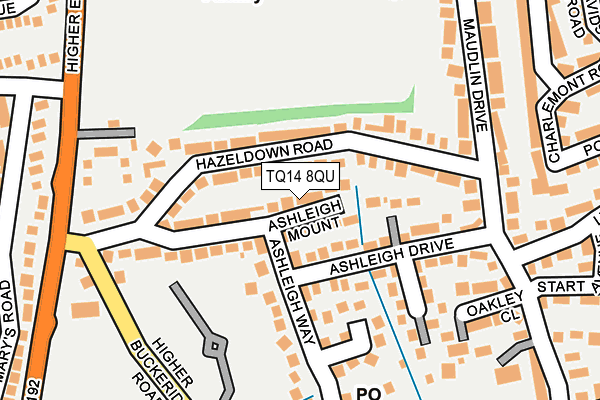 TQ14 8QU map - OS OpenMap – Local (Ordnance Survey) TQ14 8QU map - OS OpenMap – Local (Ordnance Survey)