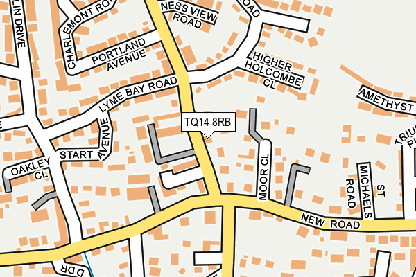 TQ14 8RB map - OS OpenMap – Local (Ordnance Survey) TQ14 8RB map - OS OpenMap – Local (Ordnance Survey)