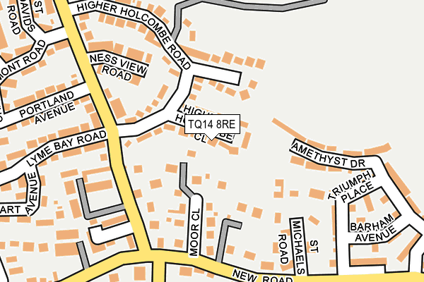 TQ14 8RE map - OS OpenMap – Local (Ordnance Survey) TQ14 8RE map - OS OpenMap – Local (Ordnance Survey)