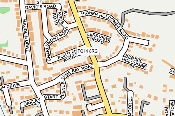 TQ14 8RG map - OS OpenMap – Local (Ordnance Survey) TQ14 8RG map - OS OpenMap – Local (Ordnance Survey)