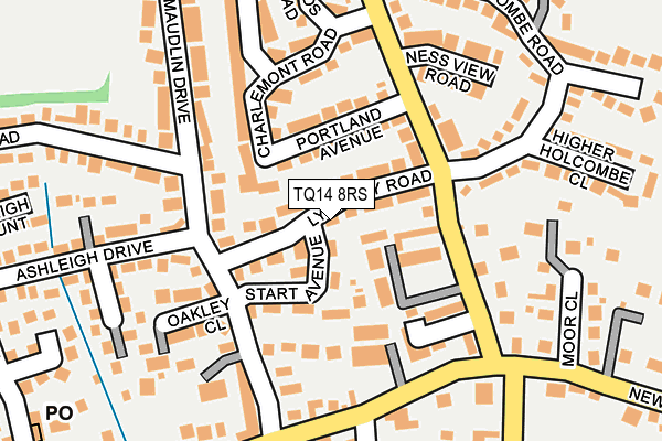 TQ14 8RS map - OS OpenMap – Local (Ordnance Survey) TQ14 8RS map - OS OpenMap – Local (Ordnance Survey)