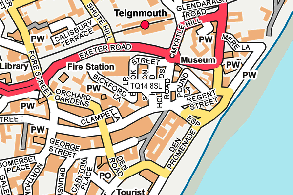 TQ14 8SL map - OS OpenMap – Local (Ordnance Survey)