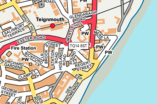 TQ14 8ST map - OS OpenMap – Local (Ordnance Survey) TQ14 8ST map - OS OpenMap – Local (Ordnance Survey)