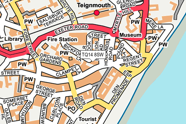 TQ14 8SW map - OS OpenMap – Local (Ordnance Survey) TQ14 8SW map - OS OpenMap – Local (Ordnance Survey)
