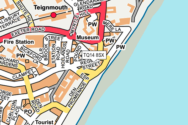 TQ14 8SX map - OS OpenMap – Local (Ordnance Survey) TQ14 8SX map - OS OpenMap – Local (Ordnance Survey)