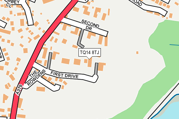 TQ14 8TJ map - OS OpenMap – Local (Ordnance Survey) TQ14 8TJ map - OS OpenMap – Local (Ordnance Survey)