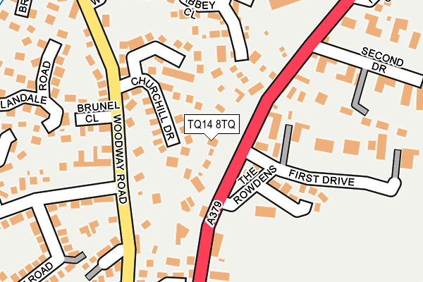 TQ14 8TQ map - OS OpenMap – Local (Ordnance Survey) TQ14 8TQ map - OS OpenMap – Local (Ordnance Survey)