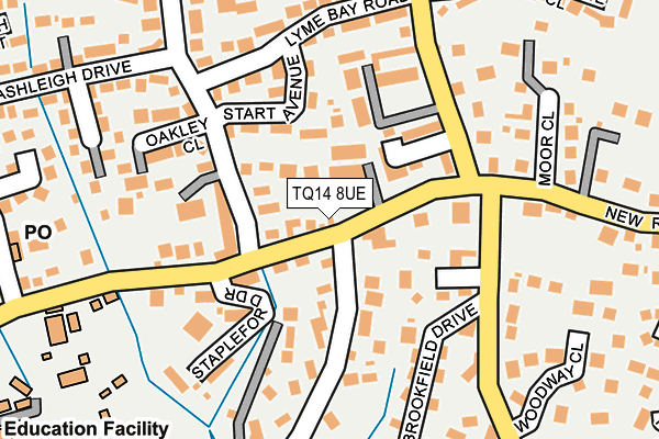 TQ14 8UE map - OS OpenMap – Local (Ordnance Survey) TQ14 8UE map - OS OpenMap – Local (Ordnance Survey)
