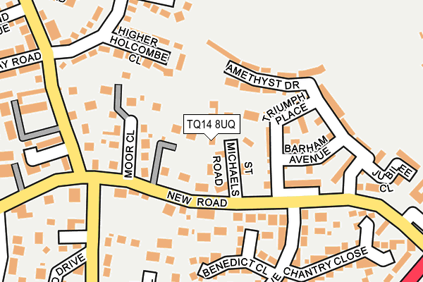 TQ14 8UQ map - OS OpenMap – Local (Ordnance Survey) TQ14 8UQ map - OS OpenMap – Local (Ordnance Survey)