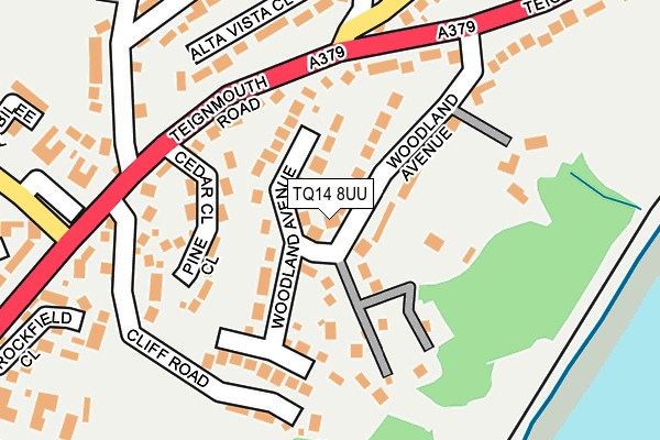 TQ14 8UU map - OS OpenMap – Local (Ordnance Survey) TQ14 8UU map - OS OpenMap – Local (Ordnance Survey)