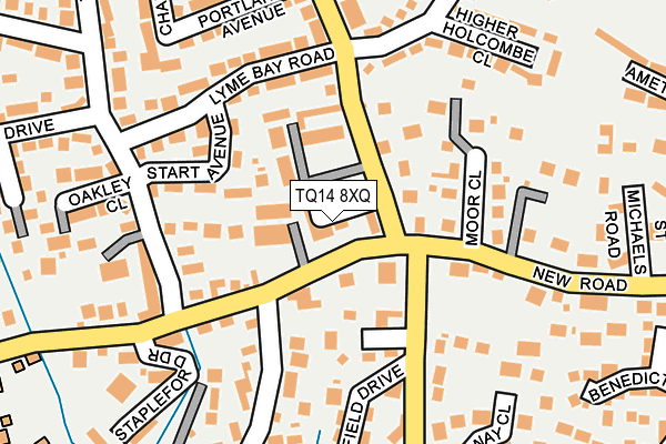 TQ14 8XQ map - OS OpenMap – Local (Ordnance Survey) TQ14 8XQ map - OS OpenMap – Local (Ordnance Survey)