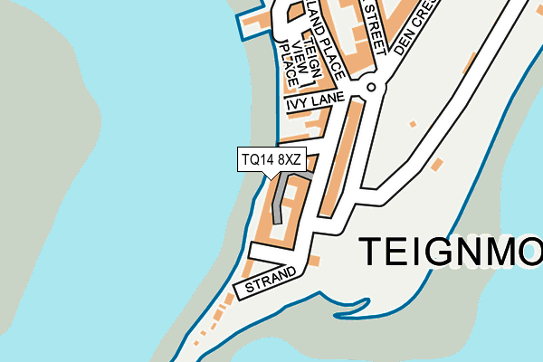 TQ14 8XZ map - OS OpenMap – Local (Ordnance Survey) TQ14 8XZ map - OS OpenMap – Local (Ordnance Survey)