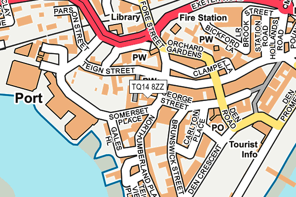 TQ14 8ZZ map - OS OpenMap – Local (Ordnance Survey) TQ14 8ZZ map - OS OpenMap – Local (Ordnance Survey)