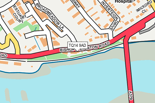 TQ14 9AD map - OS OpenMap – Local (Ordnance Survey) TQ14 9AD map - OS OpenMap – Local (Ordnance Survey)