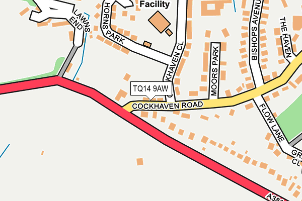 TQ14 9AW map - OS OpenMap – Local (Ordnance Survey) TQ14 9AW map - OS OpenMap – Local (Ordnance Survey)