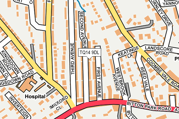 TQ14 9DL map - OS OpenMap – Local (Ordnance Survey) TQ14 9DL map - OS OpenMap – Local (Ordnance Survey)