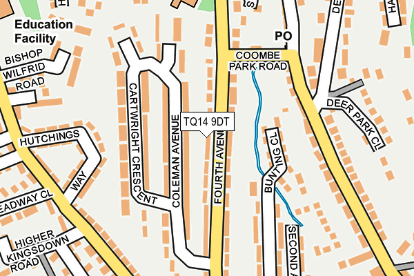 TQ14 9DT map - OS OpenMap – Local (Ordnance Survey) TQ14 9DT map - OS OpenMap – Local (Ordnance Survey)