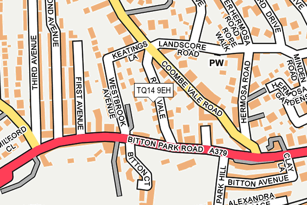 TQ14 9EH map - OS OpenMap – Local (Ordnance Survey) TQ14 9EH map - OS OpenMap – Local (Ordnance Survey)