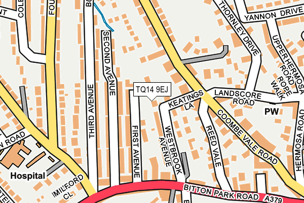 TQ14 9EJ map - OS OpenMap – Local (Ordnance Survey) TQ14 9EJ map - OS OpenMap – Local (Ordnance Survey)
