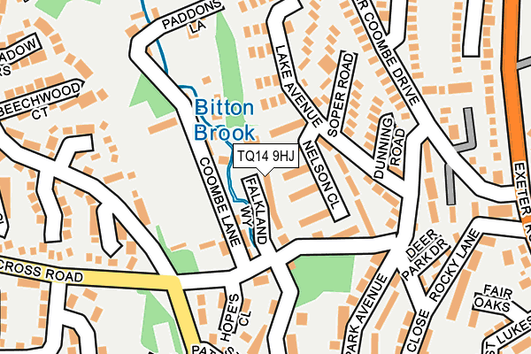 TQ14 9HJ map - OS OpenMap – Local (Ordnance Survey)