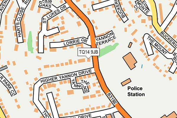 TQ14 9JB map - OS OpenMap – Local (Ordnance Survey) TQ14 9JB map - OS OpenMap – Local (Ordnance Survey)
