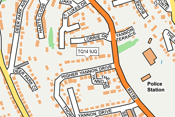 TQ14 9JQ map - OS OpenMap – Local (Ordnance Survey) TQ14 9JQ map - OS OpenMap – Local (Ordnance Survey)