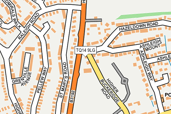 TQ14 9LG map - OS OpenMap – Local (Ordnance Survey) TQ14 9LG map - OS OpenMap – Local (Ordnance Survey)