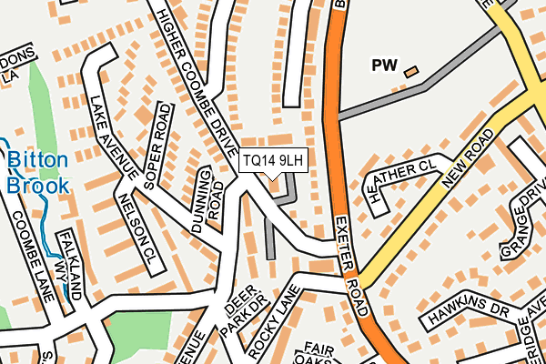TQ14 9LH map - OS OpenMap – Local (Ordnance Survey) TQ14 9LH map - OS OpenMap – Local (Ordnance Survey)