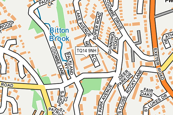 TQ14 9NH map - OS OpenMap – Local (Ordnance Survey) TQ14 9NH map - OS OpenMap – Local (Ordnance Survey)