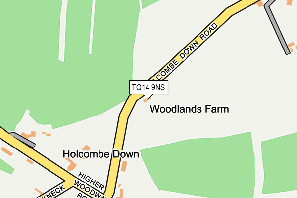 TQ14 9NS map - OS OpenMap – Local (Ordnance Survey)
